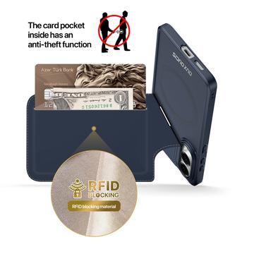 Samsung Galaxy S25 Edge Dux Ducis Rafi II magnetisk cover med kickstand og kortholdere - Blå