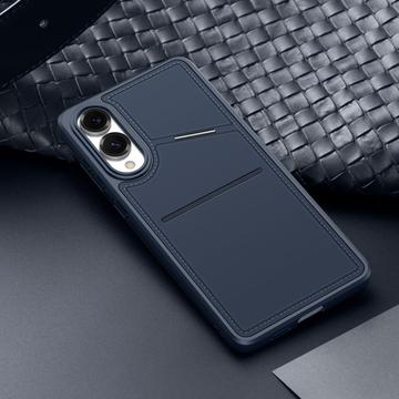 Samsung Galaxy S25 Edge Dux Ducis Rafi II magnetisk cover med kickstand og kortholdere - Blå