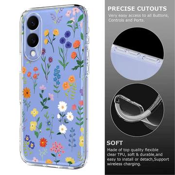 Samsung Galaxy S25 Edge TPU-cover med blomstermønster - tusindfryd