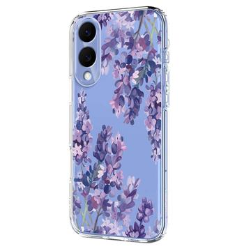Samsung Galaxy S25 Edge TPU-cover med blomstermønster - Blåregn