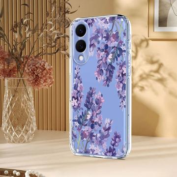 Samsung Galaxy S25 Edge TPU-cover med blomstermønster - Blåregn