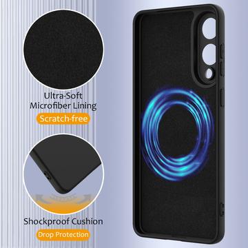 Samsung Galaxy S25 Edge Liquid Silikone Cover - MagSafe Kompatibel - Sort