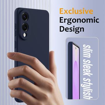 Samsung Galaxy S25 Edge Liquid Silikone Cover - MagSafe Kompatibel - Mørkeblå
