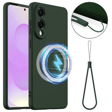 Samsung Galaxy S25 Edge Liquid Silikone Cover - MagSafe Kompatibel - Mørkegrøn
