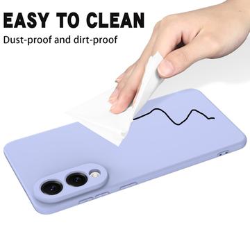 Samsung Galaxy S25 Edge Flydende silikone cover med håndrem - Lilla
