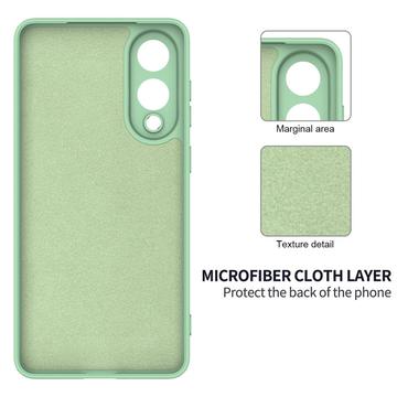 Samsung Galaxy S25 Edge Flydende silikone cover med håndrem - grøn
