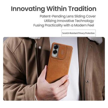 Samsung Galaxy S25 Edge Nillkin Qin Pro Flip Cover - Sort