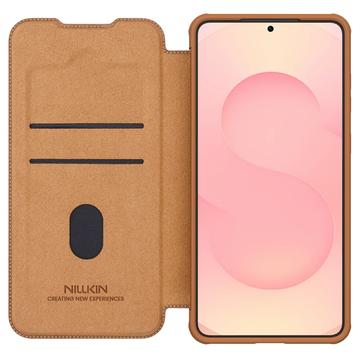 Samsung Galaxy S25 Edge Nillkin Qin Pro Flip Cover - Brun