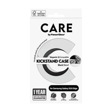Samsung Galaxy S25 Edge PanzerGlass Care Kickstand Cover - MagSafe-kompatibel - Klar / Sort