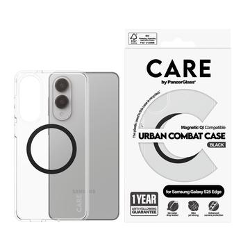 Samsung Galaxy S25 Edge PanzerGlass Care Transparent Urban Combat Cover - MagSafe-kompatibel - Sort