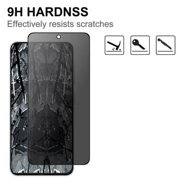 Samsung Galaxy S25 Edge Privacy Full Cover Skærmbeskyttelse Hærdet Glas - Sort Kant