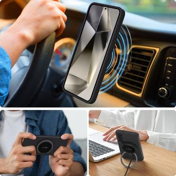 Samsung Galaxy S25 Edge Tech-Protect flydende silikone cover - MagSafe-kompatibel - Sort