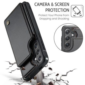 Samsung Galaxy S25 FE Caseme C22-etui RFID-kortpung - Sort