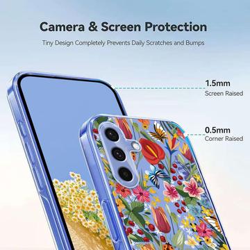 Samsung Galaxy S25 FE TPU-cover med blomstermønster - Liljer