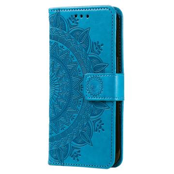 Samsung Galaxy S25 FE Mandala Series Etui med Pung - Blå