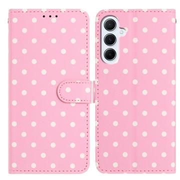 Samsung Galaxy S25 FE Pung Etui med Prikket Mønster - Pink