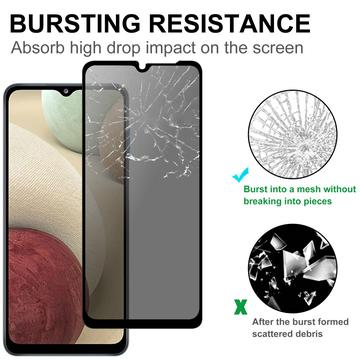 Samsung Galaxy S25 FE Privacy Full Cover Skærmbeskytter Hærdet Glas - Sort Kant
