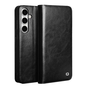 Samsung Galaxy S25 FE Qialino Classic Læderpung - Sort