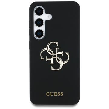 Samsung Galaxy S25 Guess Big 4G Logo Bottom Script Silikone Cover - Sort