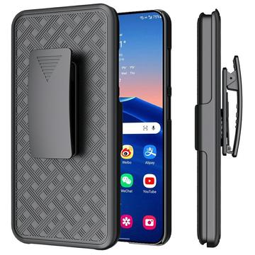Samsung Galaxy S25 Hybrid Cover med Bælteklips - Grå