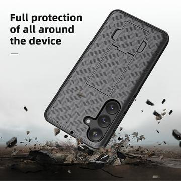 Samsung Galaxy S25 Hybrid Cover med Bælteklips - Grå