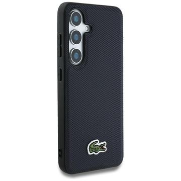 Samsung Galaxy S25 Lacoste Iconic Petit Pique Woven Logo Cover - MagSafe-kompatibel - marineblå