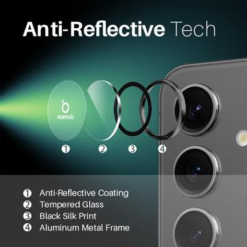 Samsung Galaxy S25 Northjo kameralinsebeskyttelsessæt - sort