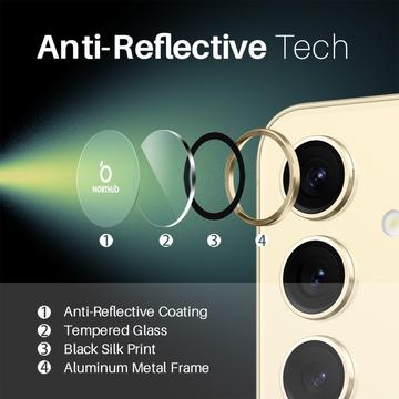 Samsung Galaxy S25 Northjo kameralinsebeskyttelsessæt - guld