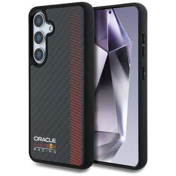 Samsung Galaxy S25 Oracle Red Bull Carbon Powerbar Cover - MagSafe-kompatibel - Sort