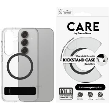 Samsung Galaxy S25 PanzerGlass Care Kickstand Cover - MagSafe-kompatibel - Klar / Sort