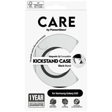 Samsung Galaxy S25 PanzerGlass Care Kickstand Cover - MagSafe-kompatibel - Klar / Sort
