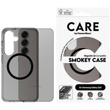 Samsung Galaxy S25 PanzerGlass Care Smokey Urban Combat Cover - MagSafe-kompatibel - Gennemsigtig sort