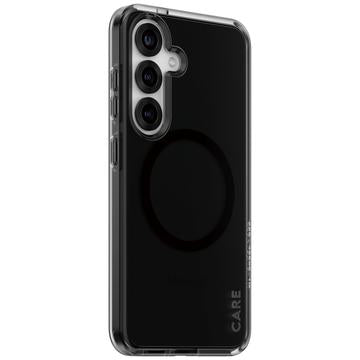 Samsung Galaxy S25 PanzerGlass Care Smokey Urban Combat Cover - MagSafe-kompatibel - Gennemsigtig sort