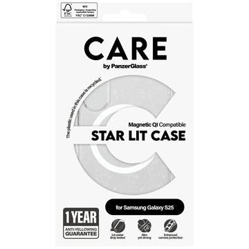 Samsung Galaxy S25 PanzerGlass Care Star Lit Cover - MagSafe-kompatibel - Gennemsigtig hvid