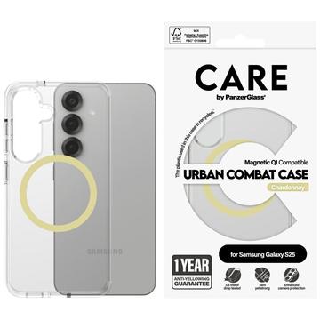Samsung Galaxy S25 PanzerGlass Care Urban Combat Cover - MagSafe-kompatibel - Gennemsigtig / Champagne