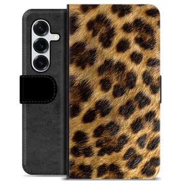 Samsung Galaxy S25+ Premium Flip Cover med Pung - Leopard