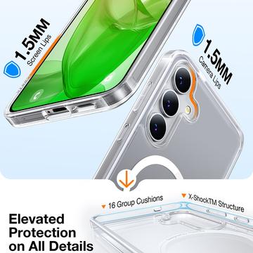 Samsung Galaxy S25 Torras X-Shock MagSafe TPU Cover - Gennemsigtig