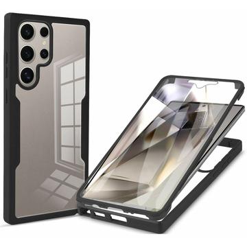 Samsung Galaxy S25 Ultra 360 Beskyttelse Cover - Sort / Klar