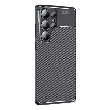Samsung Galaxy S25 Ultra Beetle Karbonfiber TPU Cover - Sort