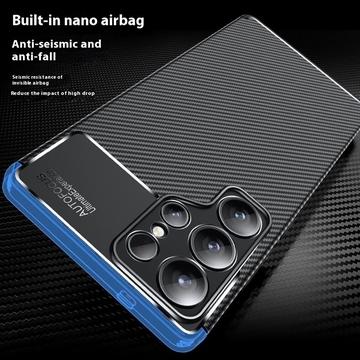 Samsung Galaxy S25 Ultra Beetle Karbonfiber TPU Cover - Sort