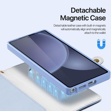 Samsung Galaxy S25 Ultra Dux Ducis Lawa Wallet læderetui m. magnetisk cover - babyblå