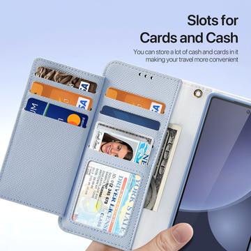 Samsung Galaxy S25 Ultra Dux Ducis Lawa Wallet læderetui m. magnetisk cover - babyblå