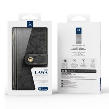 Samsung Galaxy S25 Ultra Dux Ducis Lawa Pung læderetui med magnetisk låg - sort