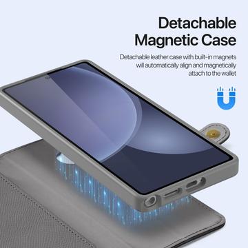 Samsung Galaxy S25 Ultra Dux Ducis Lawa Pung læderetui med magnetisk låg - grå