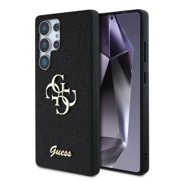 Samsung Galaxy S25 Ultra Guess Fixed Glitter 4G Metal Logo Cover - Sort