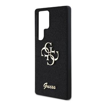 Samsung Galaxy S25 Ultra Guess Fixed Glitter 4G Metal Logo Cover - Sort