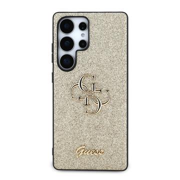 Samsung Galaxy S25 Ultra Guess Fixed Glitter 4G Metal Logo Cover - Guld