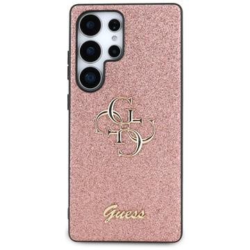 Samsung Galaxy S25 Ultra Guess Fixed Glitter 4G Metal Logo Cover - Pink