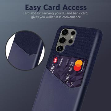 Samsung Galaxy S25 Ultra KSQ Cover med Kortholder - Blå