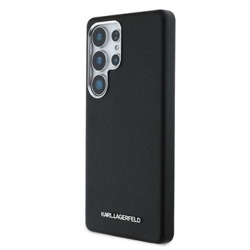 Samsung Galaxy S25 Ultra Karl Lagerfeld Saffiano Metal Logo Cover - Sort